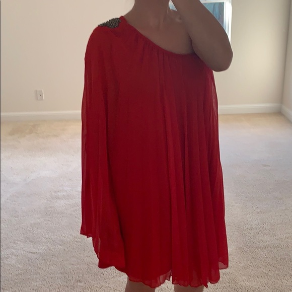 Jackie O red dress one shoulder size S - Picture 3 of 16